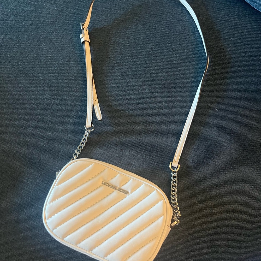 Michael Kors Quilted Crossbody Bag in White